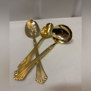Elegant Stainless Gold Spoon Set